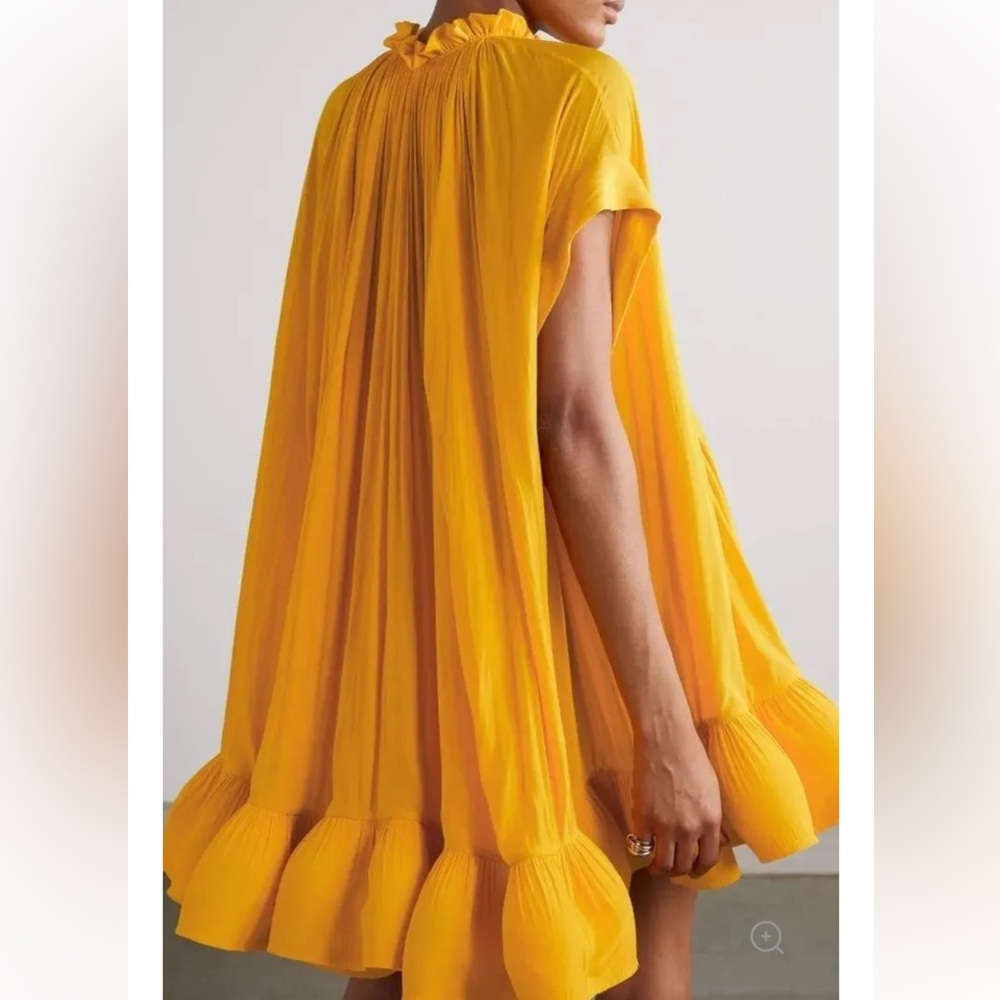 Caped Ruffle Mini Dress - Picture 2 of 2